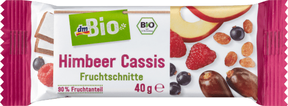 Himbeer Cassis Fruchtschnitte, 40 g