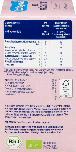 Babytee Bio Früchte (20x2 g), g 40