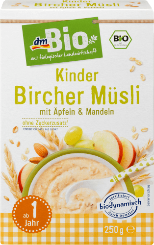 Kinder Bircher Müsli, Demeter, 250 g | Babybrei