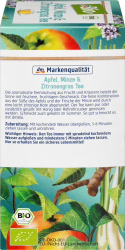 Früchte- & Kräuter-Tee Apfel, g (20x2g), Zitronengras & Minze 40