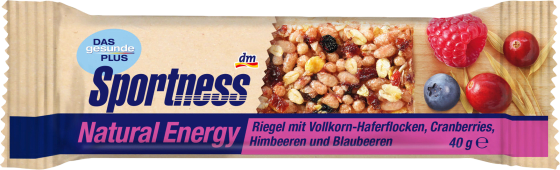 Vollkorn-Haferflocken, & Energie-Riegel mit Natural Himbeeren Cranberries, g Energy Blaubeeren, 40