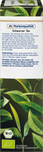 Schwarzer Tee (20x1,75g), Naturland, 35 g
