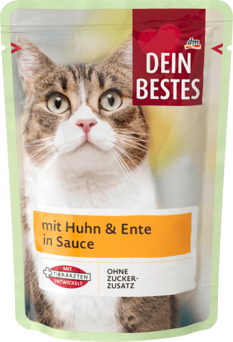 Dein Bestes Katze Beutel Sauce Huhn & Ente 100g, 100 g