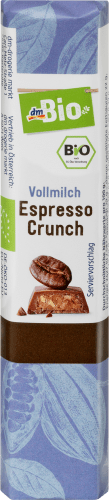 Crunch Vollmilch-Schokolade, Espresso g 37,5 mit Schokoladen-Riegel
