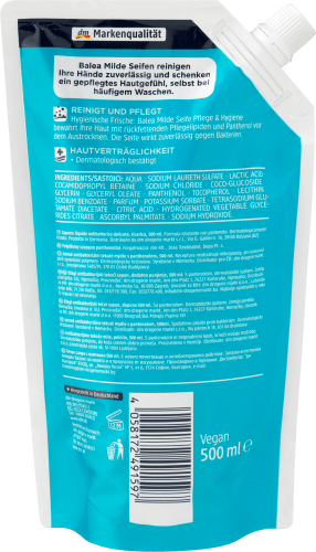 Nachfüllpack, ml Flüssigseife Hygiene & 500 Pflege antibakteriell