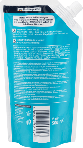 Flüssigseife Pflege ml 500 Nachfüllpack, antibakteriell Hygiene 