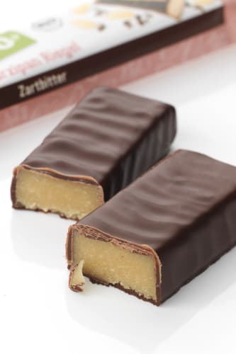 Schokoladen-Riegel, 40 g Marzipan in Zartbitter-Schokolade,