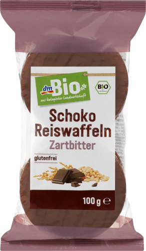 dmBio Schoko Reiswaffeln Zartbitter, 100 g