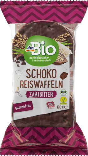 dmBio Schoko Reiswaffeln Zartbitter, 100 g