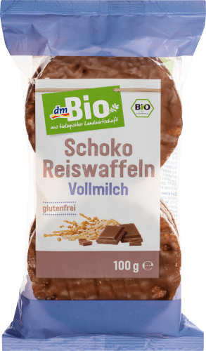 dmBio Schoko Reiswaffeln Vollmilch, 100 g