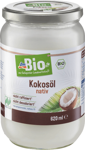 Kokosöl, nativ, Naturland, 620 ml