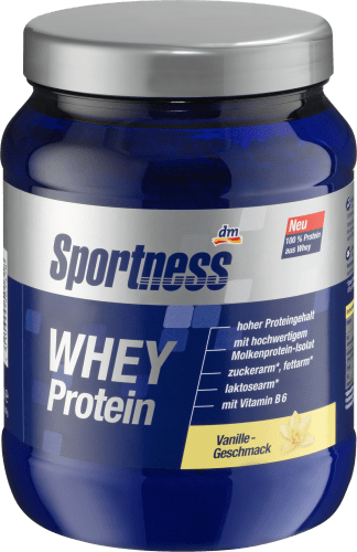 Sportness Whey Protein Pulver, 450 Vanille-Geschmack, g
