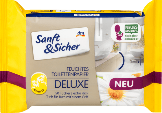 feuchtes Toilettenpapier Deluxe Kamille Nachfüllpack, 50 St