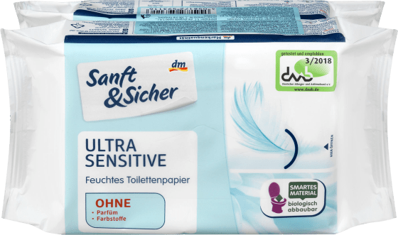 Feuchtes Toilettenpapier Ultra Sensitiv Doppelpack 2x50 St, 100 St