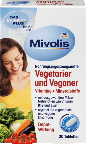 Vegetarier und Veganer Vitamine + Tabletten g St., Mineralstoffe, 46 30