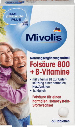 Folsäure 800 + B-Vitamine, 19 St., g 60 Tabletten
