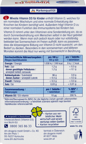 Vitamin D3 für Kinder, 60 g Kautabletten 51 St