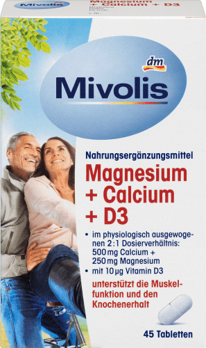 D3, Calcium 100 St., Magnesium + g + Tabletten 45