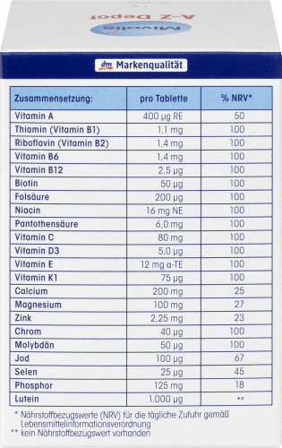 A-Z Depot, Tabletten, 100 145 g St