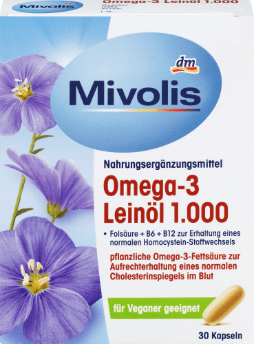 Omega-3 Leinöl 1.000, Kapseln 30 St., 51 g