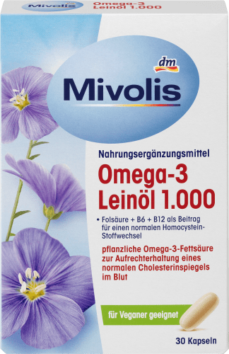 Omega-3 Leinöl 1.000, Kapseln 30 g 46,6 St