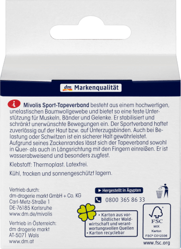 Sport-Tapeverband, Rolle, m 10 1