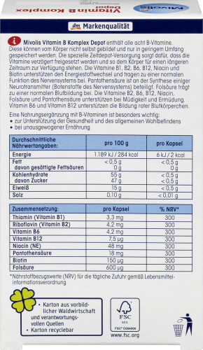 60 g Komplex Vitamin St., Kapseln Depot, B 33