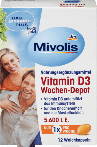 5 Vitamin Wochen-Depot, St., g 12 D3 Weichkapseln