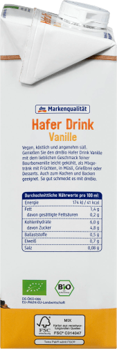 Hafer Drink Vanille, 1 l