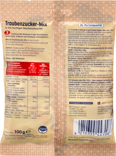 g 100 Heimische Früche, Traubenzucker-Mix