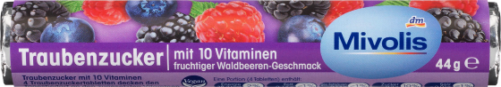 Vitaminen, Traubenzucker Waldbeere 10 g 44 mit