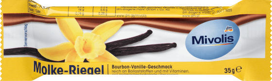 Bourbon-Vanille-Geschmack, 35 g Molke-Riegel