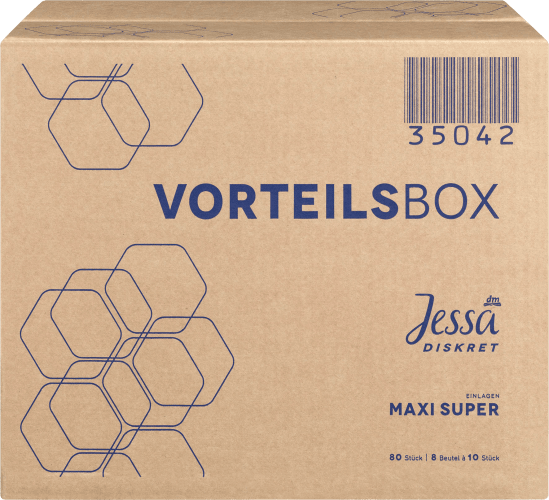 Vorteils-Box Hygiene-Einlagen Maxi Super, 8 80 St, 10 St x