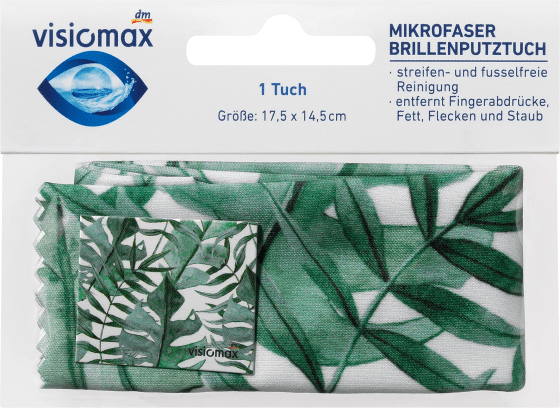 Mikrofaser Brillenputztuch Federn oder Blätter, 1 St