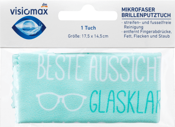 Mikrofaser Brillenputztuch Äuglein ODER Durchblick, 1 St