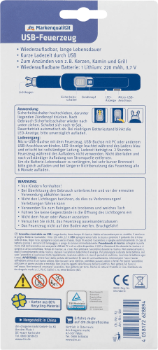 USB-Stabfeuerzeug zum Aufladen, 1 St