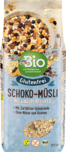 Schoko-Müsli mit Knusperflakes glutenfrei, g 375