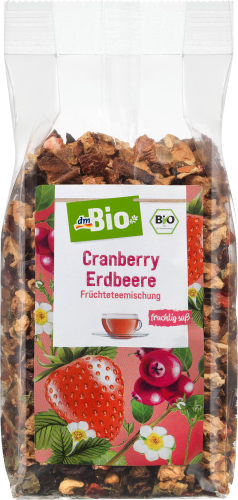 dmBio Früchteteemischung Cranberry Erdbeere, loser Tee, 125 g | Tee