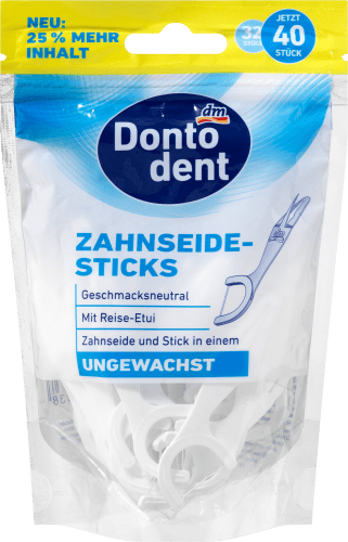 Zahnseide-Sticks mit Etui, St 40