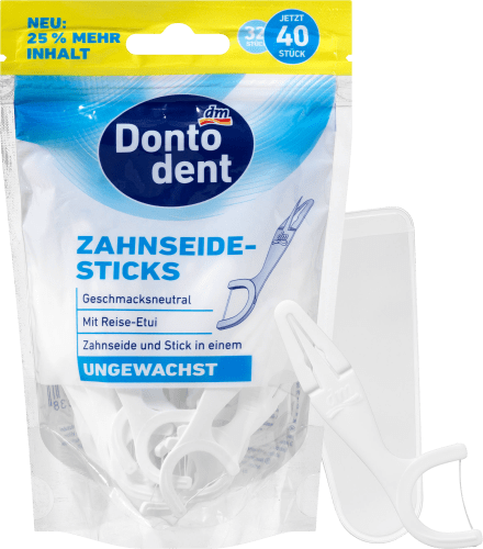 Zahnseide-Sticks mit Etui, 40 St