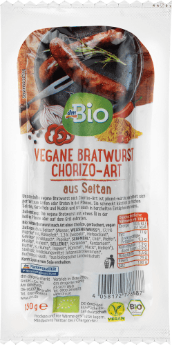 Chorizo-Bratwurst, 130 g vegane