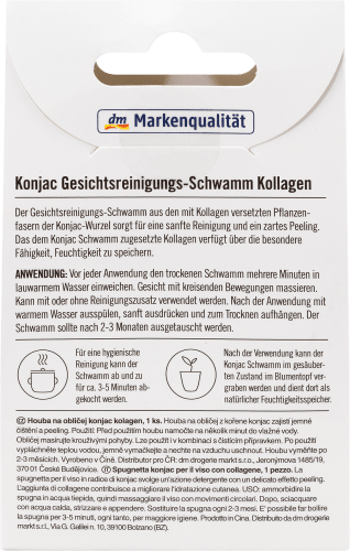 Tee St grüner Gesichtsreinigungs-Schwamm Kollagen, / 1 Hanf / Konjac