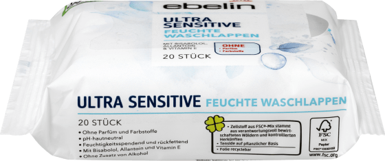 20 St Waschlappen sensitive, Ultra
