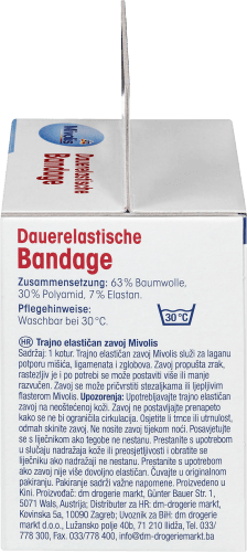 Dauerelastische Bandage, 6 Rolle, 1 5 x m (gedehnt), 5 cm m
