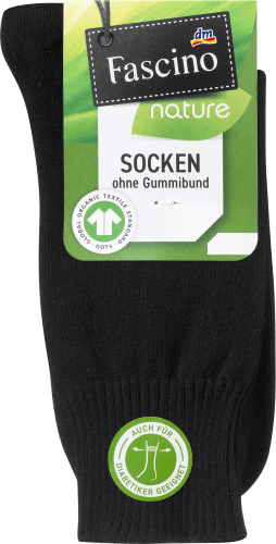 Socken ohne Gr. Gummifäden, St schwarz, 39-42, 1