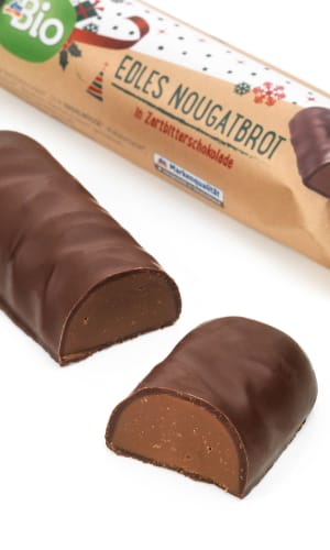 Nougatbrot in Zartbitterschokolade, 50 g