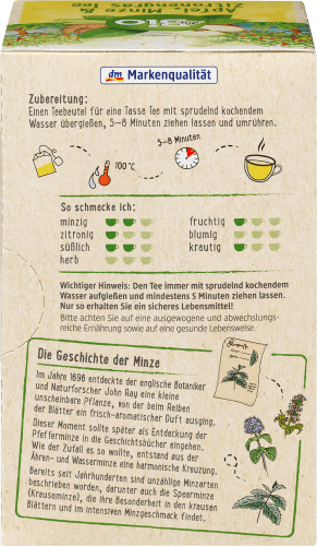 Minze, g Kräutertee Apfel, Früchte- Zitronengras & 40 (20 Beutel),