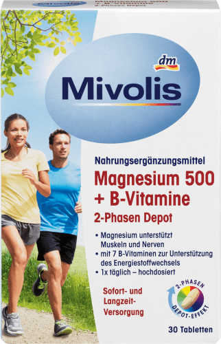 45 Tabletten 2-Phasen B-Vitamine + St., g 500 30 Magnesium Depot,