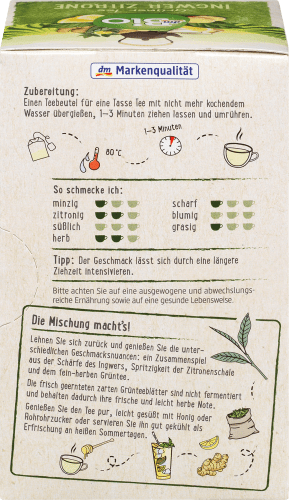 Grüner Tee Ingwer, Zitrone (20 g 40 Beutel)