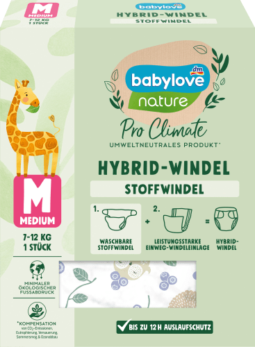 Hybrid, Climate kg), Gr. Motiv St nature 1 Pro M Waldtiere Stoffwindel (7-12